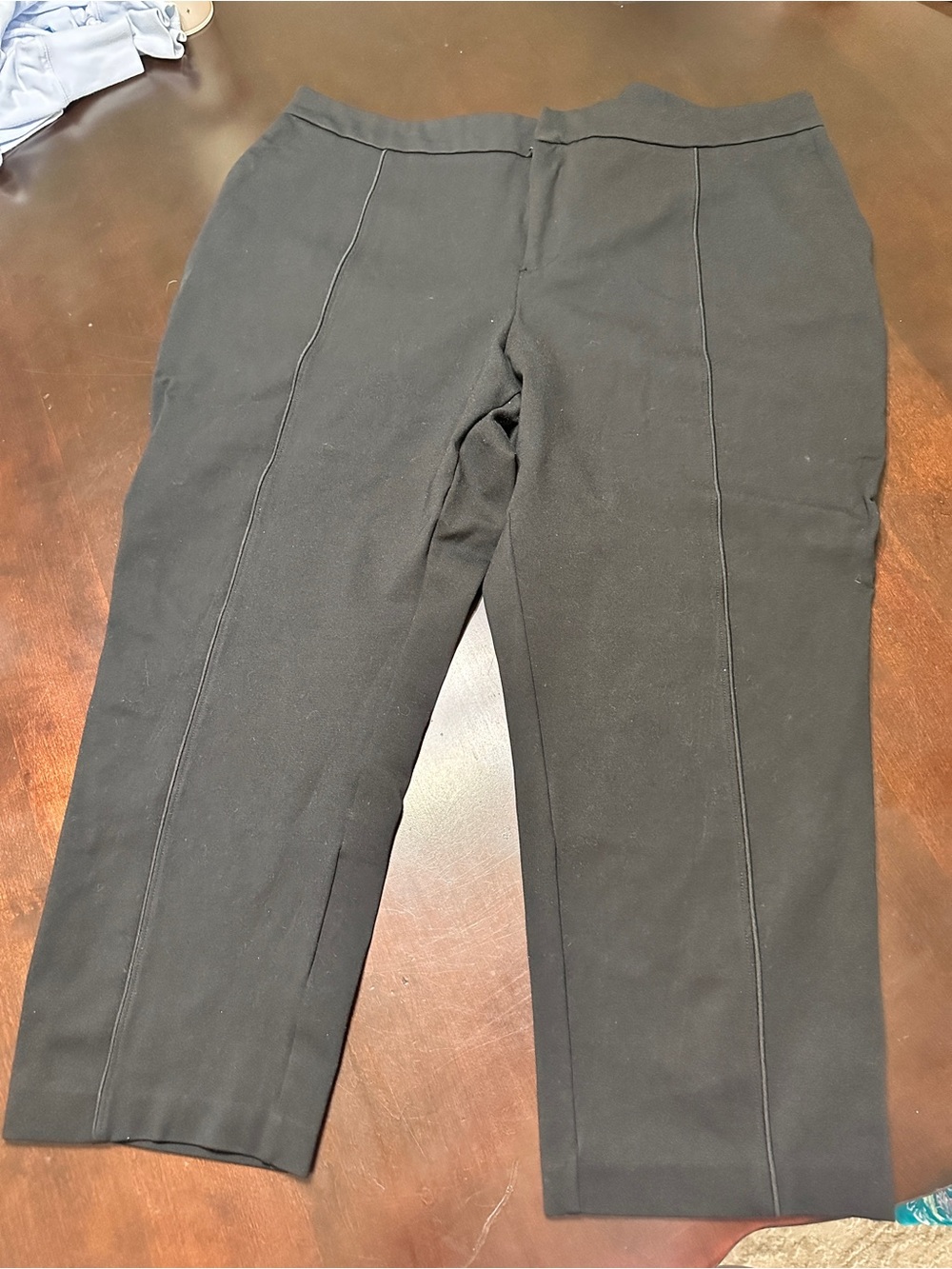 Eloquii Black Ponte Front-Seam Dress Pants